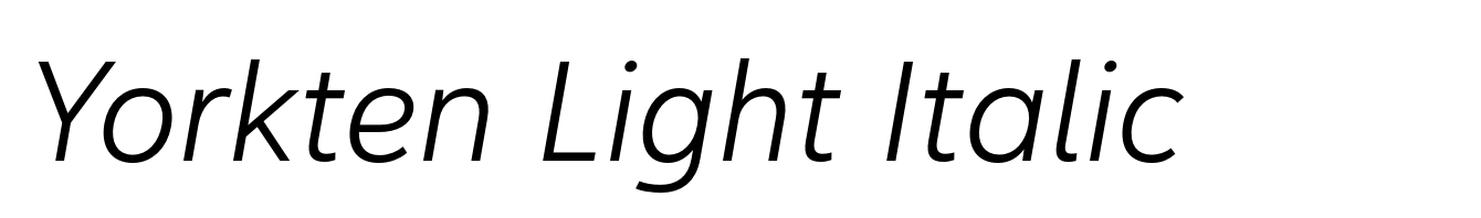 Yorkten Light Italic